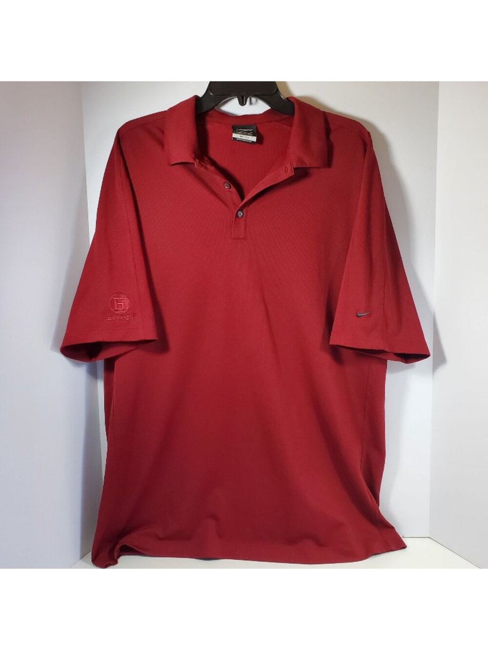 Nike Golf Dri Fit Dark Red Polo Shirt XL Short Sleeve Performance Wear